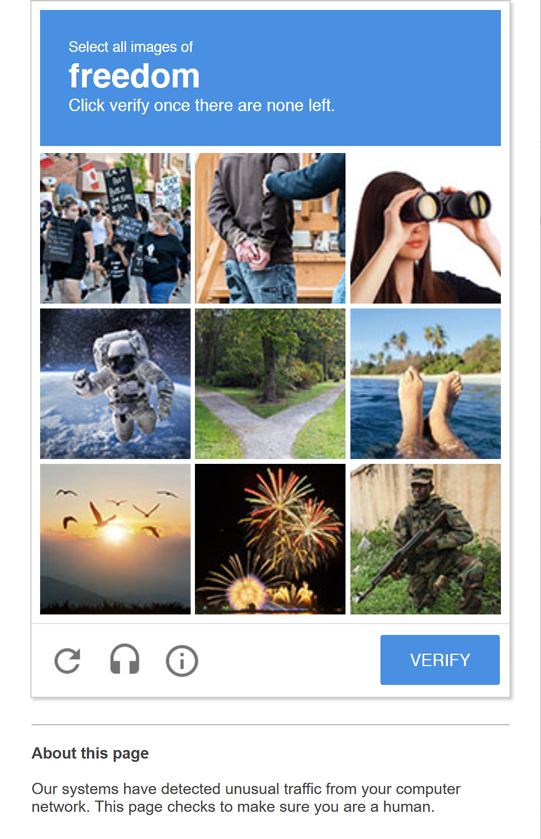 CAPTCHA freedom